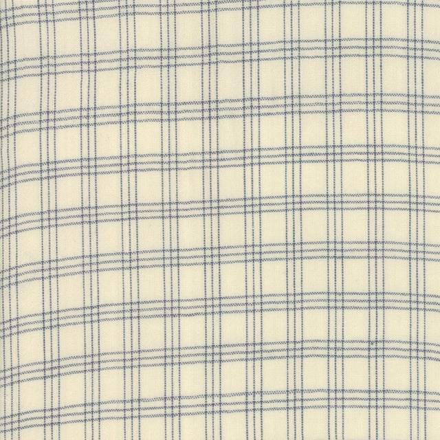 Northport Silky Plaid Ivory Blu 12215 20