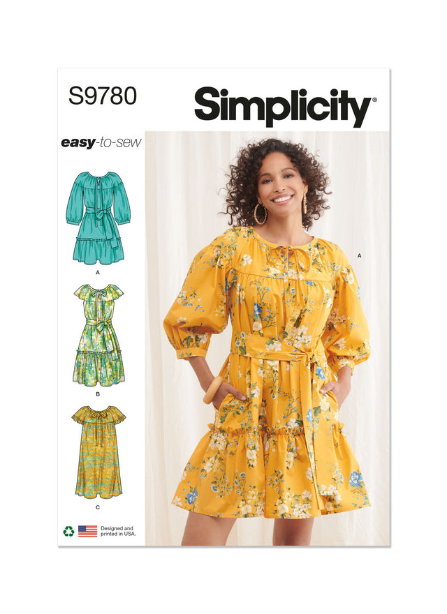 Simplicity S9780 Sewing Pattern Misses' Dresses